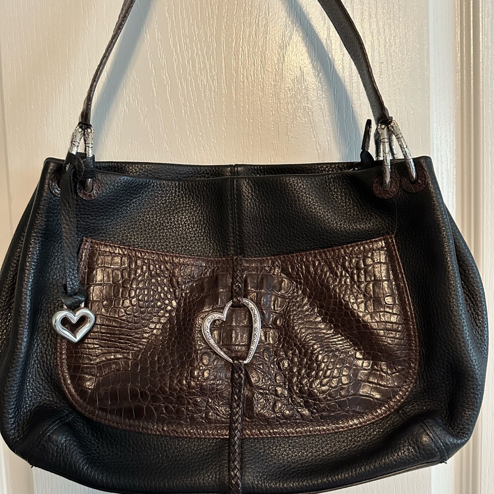 Brighton Black and Brown Shoulder Bag
